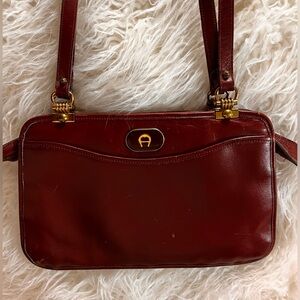 Vintage Etienne Aigner Oxblood Leather Handbag
